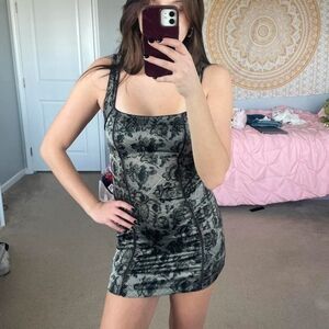 bershka Green Black Tank Top, S